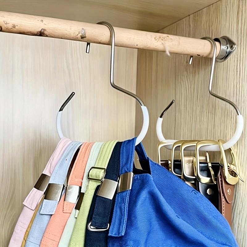 Stainless Steel S Shaped Hanging Hooks Non Slip Dipped Coating Wide Opening For Closet Organizing Hanging Bags Clothes Hats