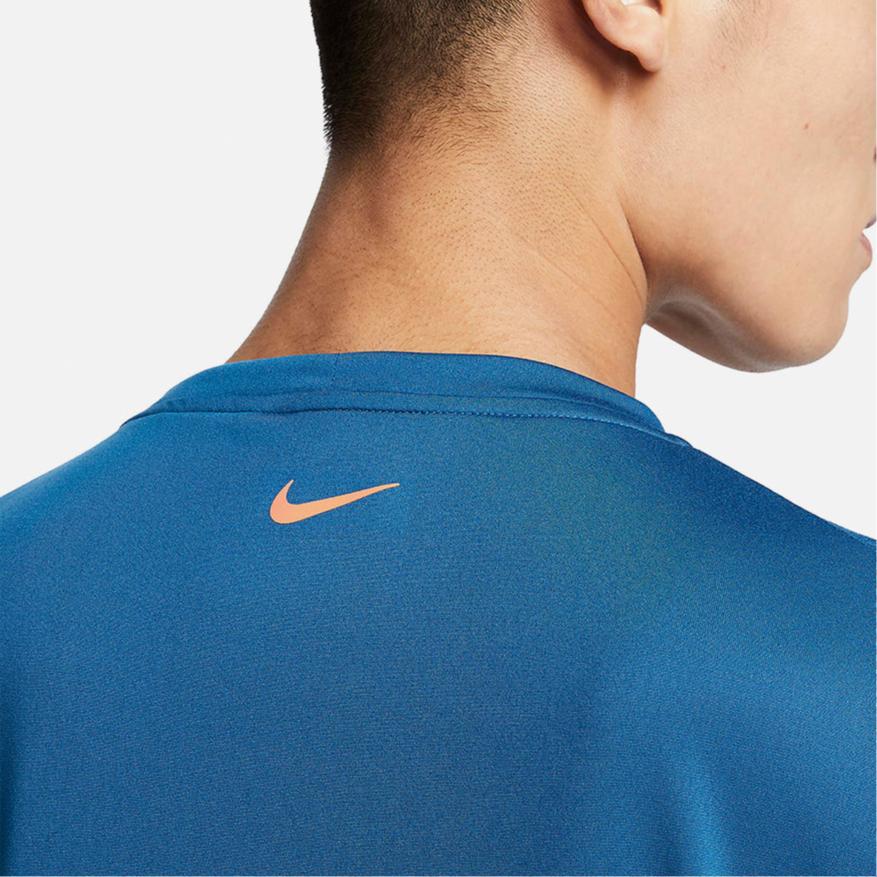 Nike Dri-Fit Rise 365 Running Energy Printed Crew Neck Casual Short Sleeve T-Shirt Men Tops Blue FN3295-476