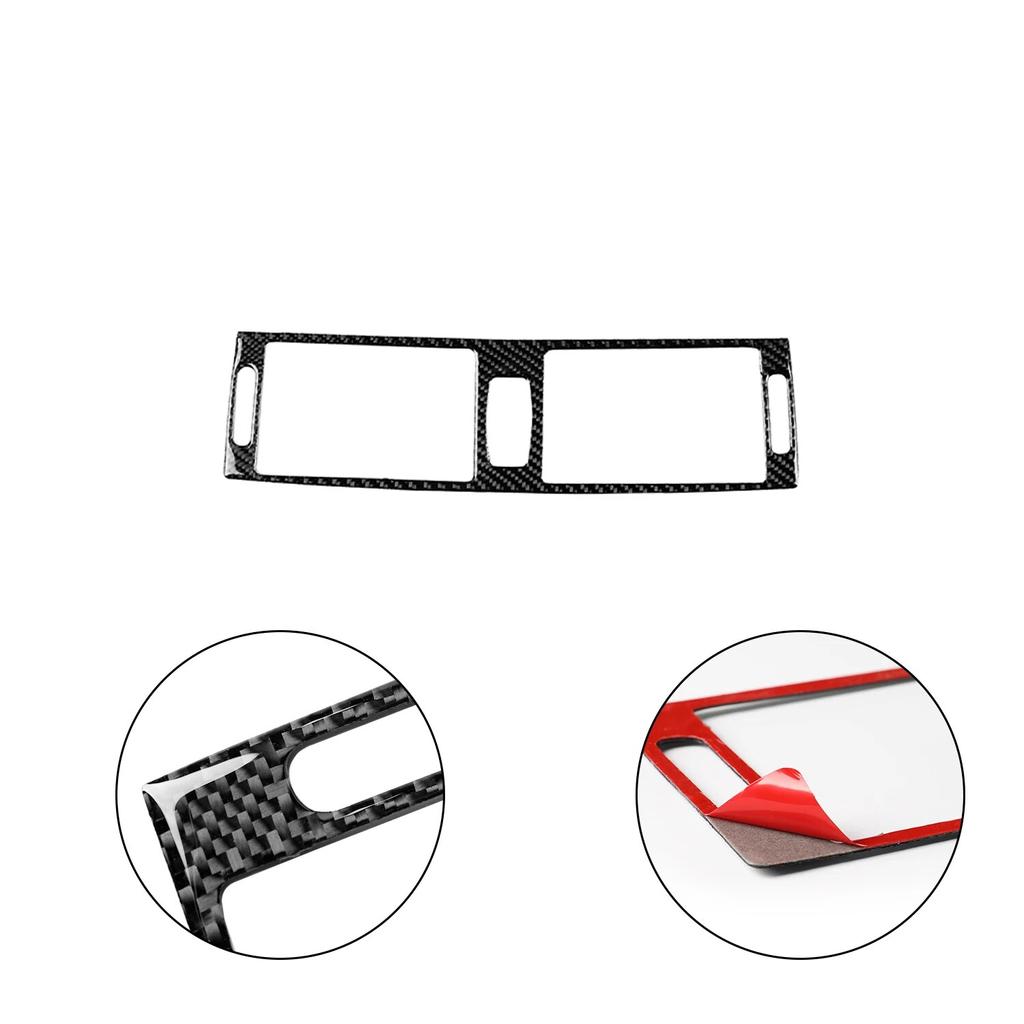 Para BMW X5 E70 X6 E71 2007-2014 Acessórios Adesivo Saída de Ar do Carro Console Central AC Decalque Acabamento em Fibra de Carbono