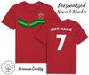 Portugal Strip T-Shirt 2024 Personalised Name and No Adult Kids Baby,Football Euro