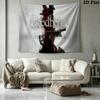 Bloodborne Wall Tapestry Aesthetic Wall Hanging Printed Fabric Blanket Decorative Tapestries for Bedroom Living Room Home Decor