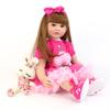 BZDOLL Newborn 60cm 24 Inch Reborn Baby Doll Cloth Body Soft Vinyl Lovely Princess Girl Play House Toy
