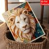 5D Pearl Kit Majestic Lion Pattern DIY Pearl Art Relaxing Handmade Ornament Home Wall Desktop Decoration for Beginners