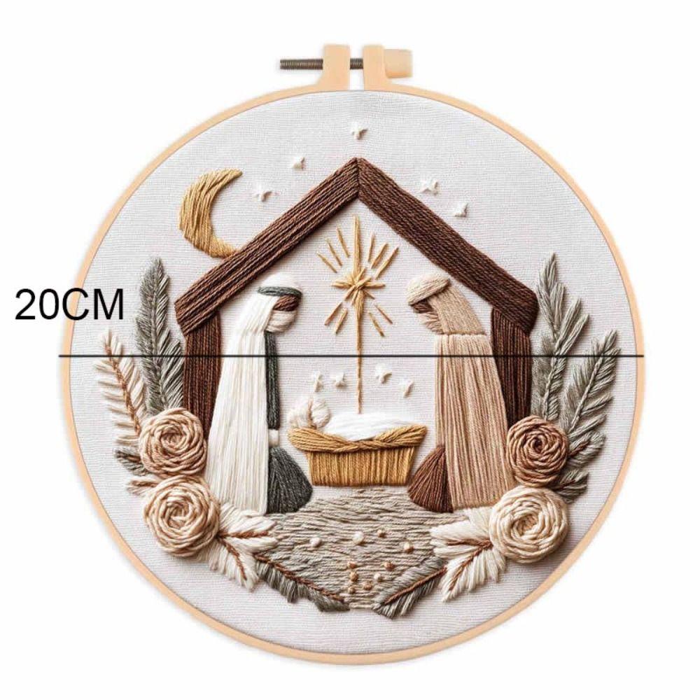 Christmas Cross Stitch Nativity Scene Embroidery Kit Cross Stitch Set Non-finished Products Embroidery DIY Materials Handmade