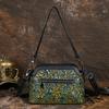 New Retro Top Layer Cowhide Women's Crossbody Bag Made of Genuine Leather, Hand Polished Embossed Shoulder Bag, Casual Women's Qipao Bag