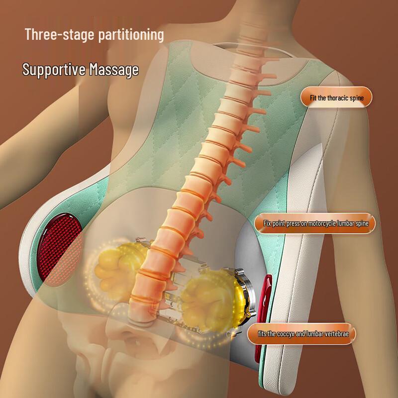 Chigo Back & Waist Kneading Massage Cushion with Heat CN Plug (adapter Included)