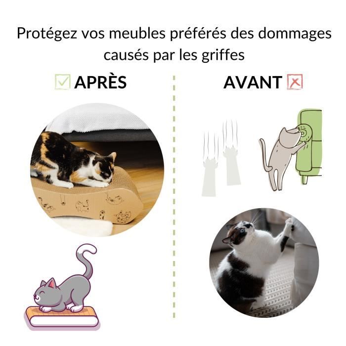Creative Pets Griffoir pour Chat 57 x 21 x 16 cm | Grattoir Chat Double Côté | Protège Vos Meubles | Résistant et Hauté Qualité