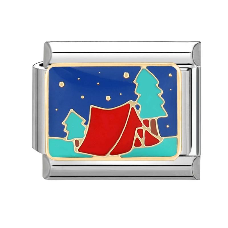 Zale Charm Italian Albastru Carouri Fluture Ochi de Diavol Flori Pisică Inimă Se Potrivesc Brățară Oțel Inoxidabil 9mm Femei DIY Făcut Cadouri