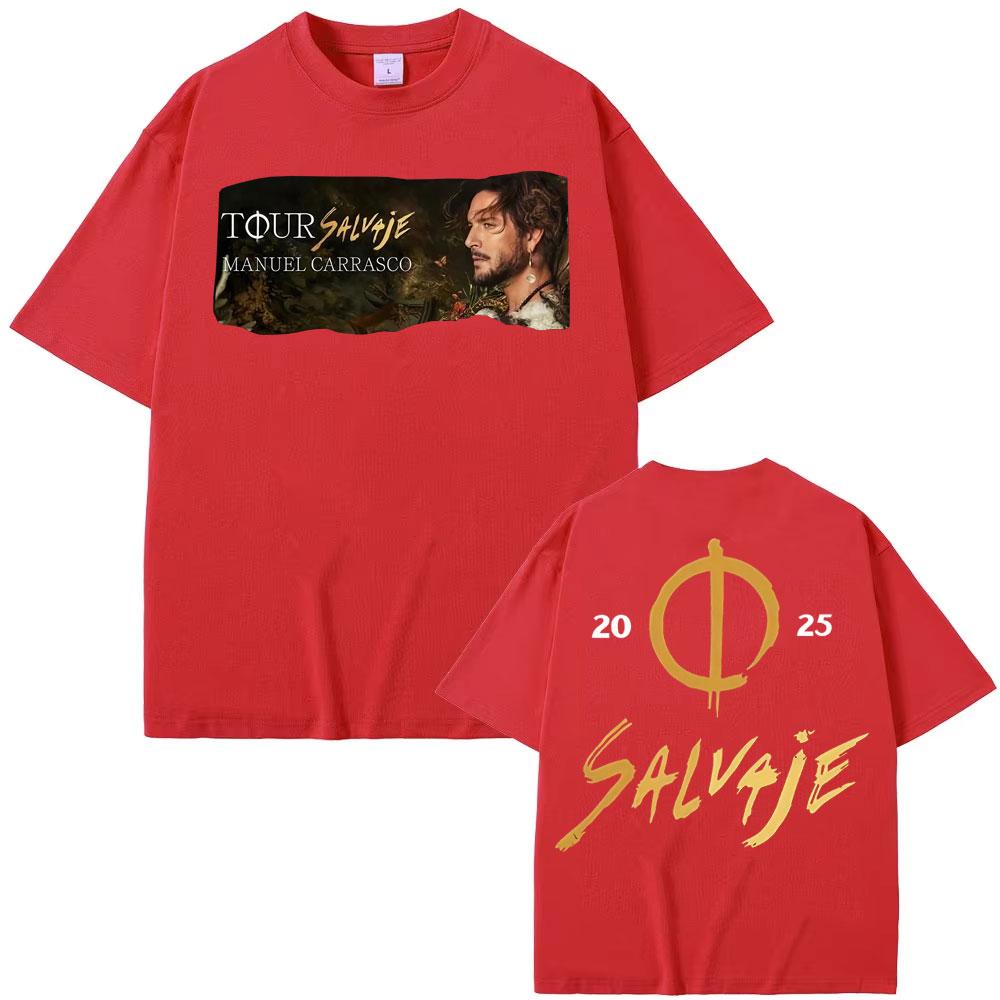 Unisexuel Carrasco Salvaje Album 2026 Graphic Tshirts Unisex Women Fashion Gothic Vintage T Shirt Cotton 100 Casual Oversized Tshirt