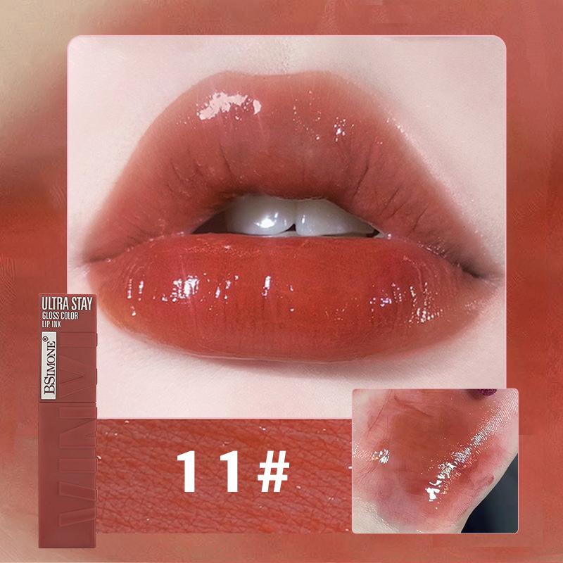 14-Color Watery Lip Glaze Moisturizing Hydrating Pigmented Lip Gloss Lipstick Plump Lip Gloss 11