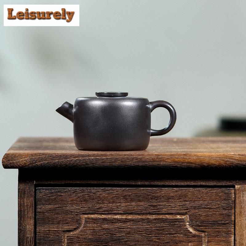 175ml Vintage Yixing Purple Clay Teapots Handmade Pot Raw Ore Stone Yellow Mud Kettle With Strainer Chinese Zisha Tea Set Craft