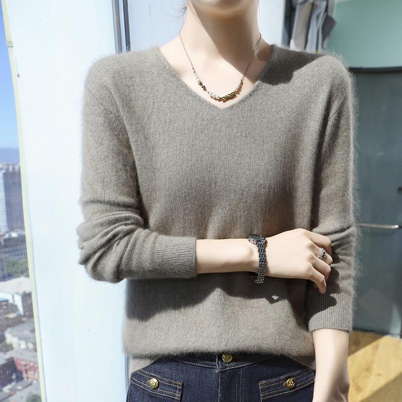 Women's Mink Velvet Loose Knit Pullover Sweater