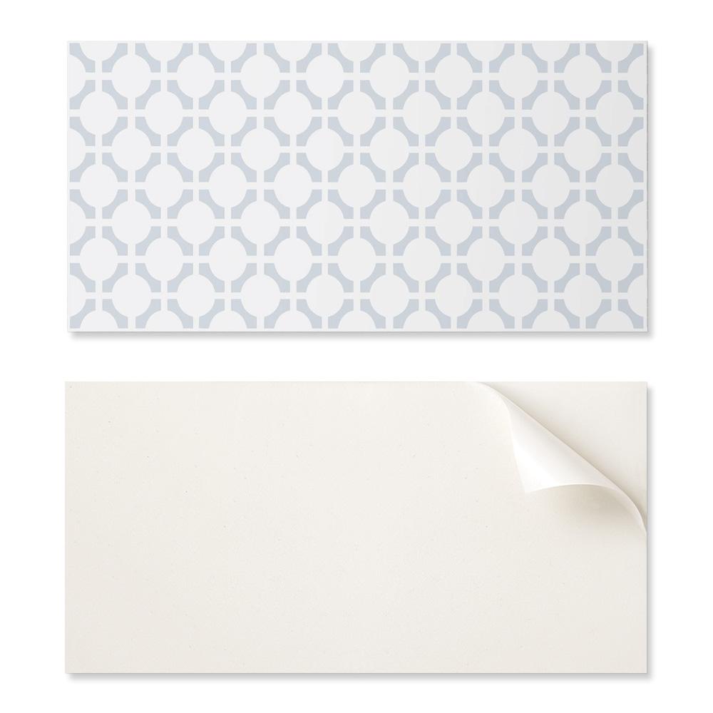 Kafelki Pcv Z Motywem Łatwa Dekoracja Do Jadalni Geometryczny Wzór Z Owalami 10X40X20 Cm