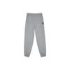 Solid Color Elastic Waistband Cuffed Knitted Sports Pants Women Bottoms Light-Gray L323W099-004F