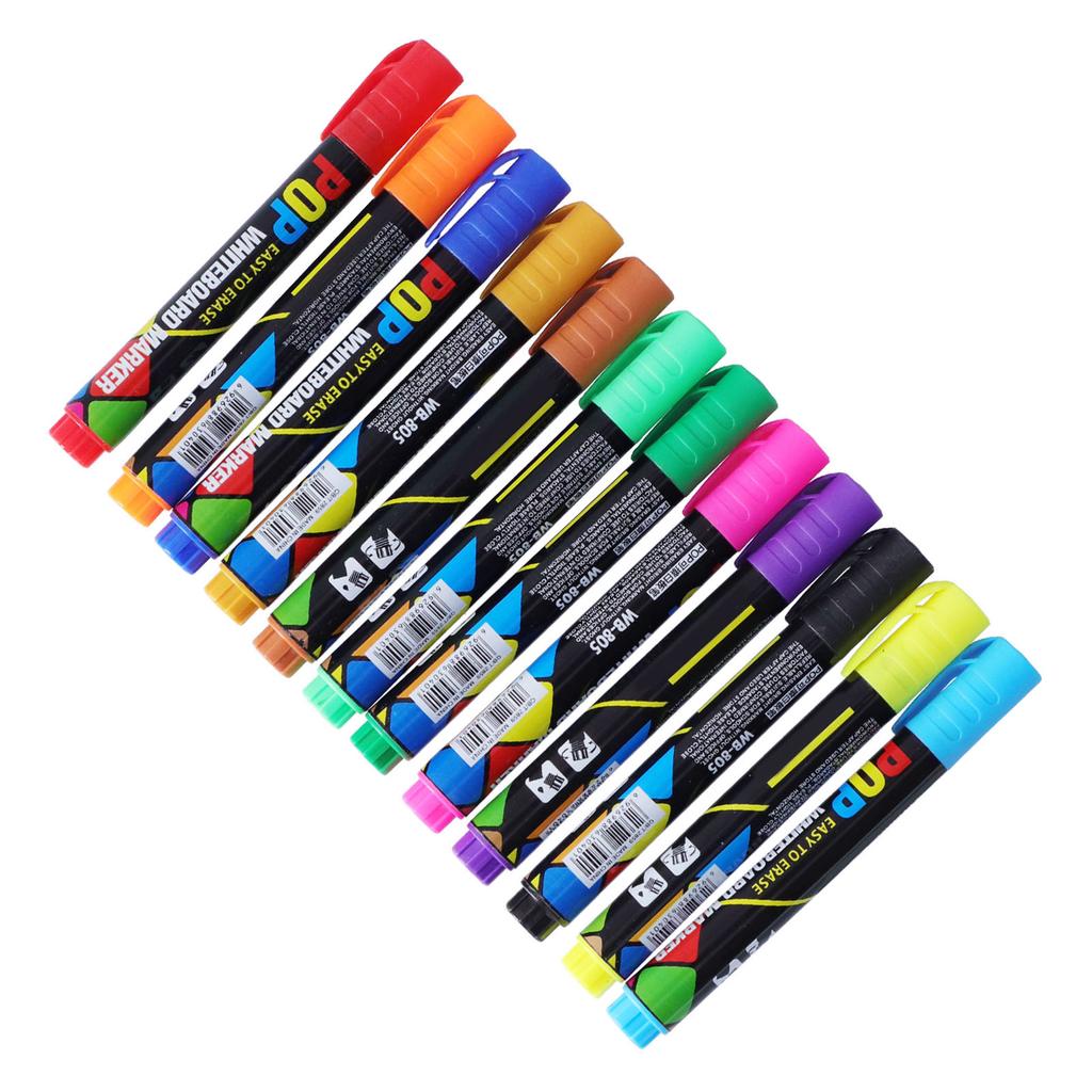 12 Stück Marker Stifte Verschiedene Farben Wischbare Whiteboard Marker für Graffiti Malerei Markierung