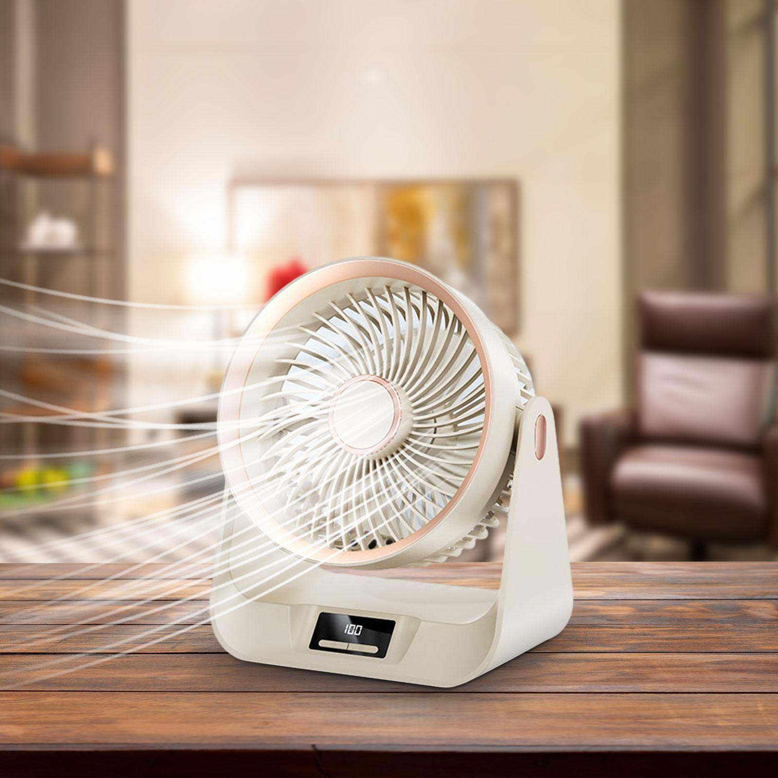 

Настольный вентилятор с таймером, 5 скоростей, быстрое охлаждение, удобный циркулятор воздуха, зарядка через USB белый