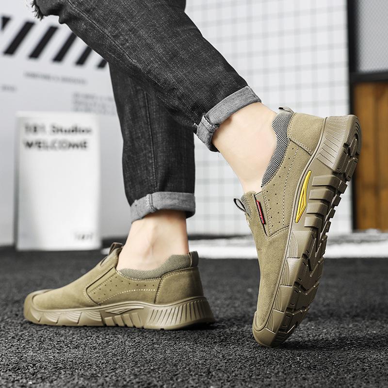 New Men's Shoes Autumn Labor Insurance Shoes Low-top Platform Non-slip Shoes Fashion Casual Shoes