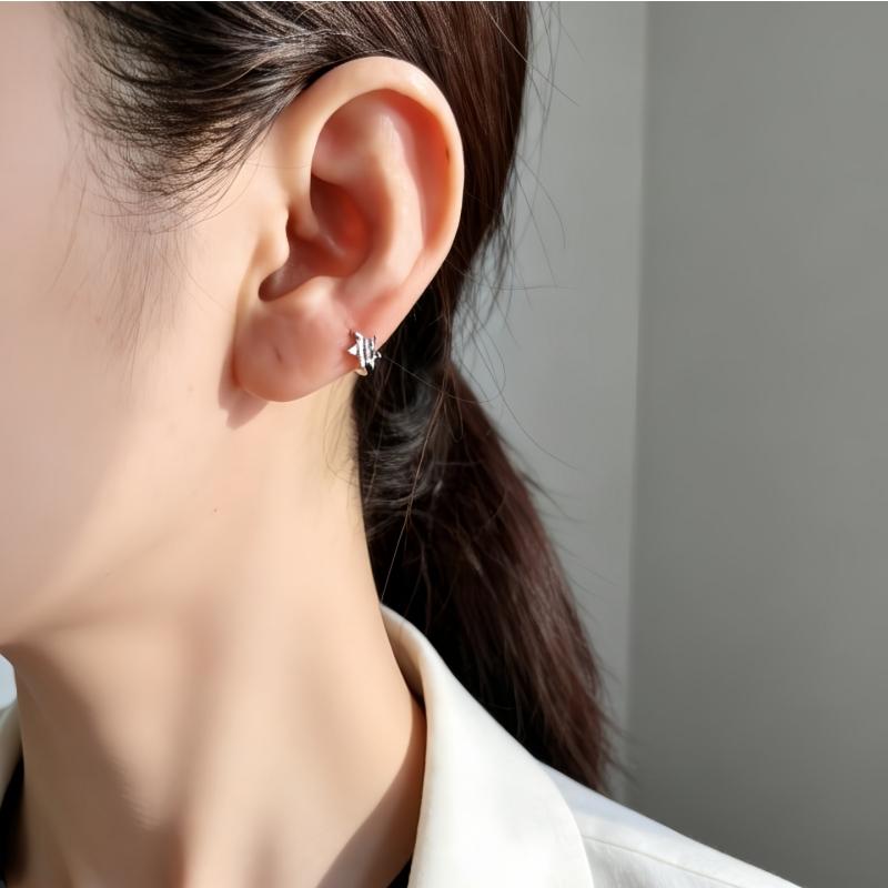 Factory  S925 Sterling Silver 6mm Small Stackable Earring for Women Daily Wear Cartilage Hoop Earring Piercing Jewelry