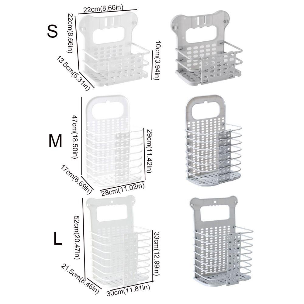 Hollow Out Wall Hanging Laundry Basket Large Capacity Dirty Clothes Basket For Bathroom