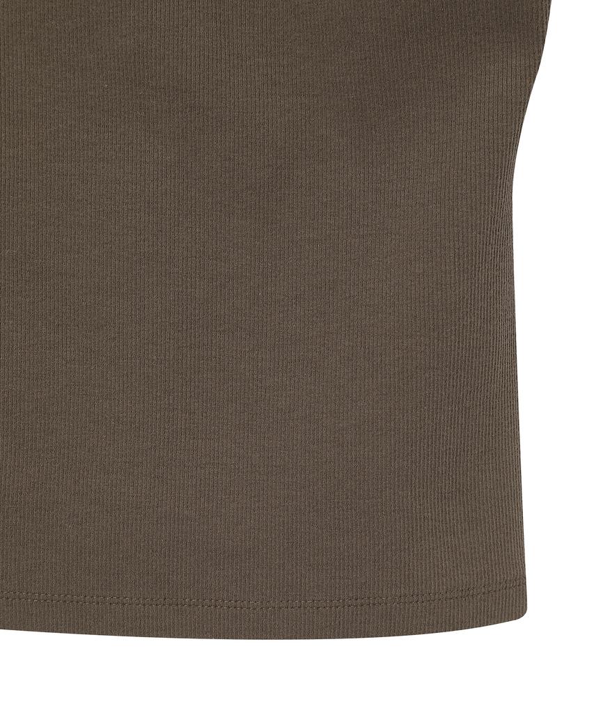 Syupeodeulai Women'S Layered Slim T-Shirt Brown Sdfiscq47Brw