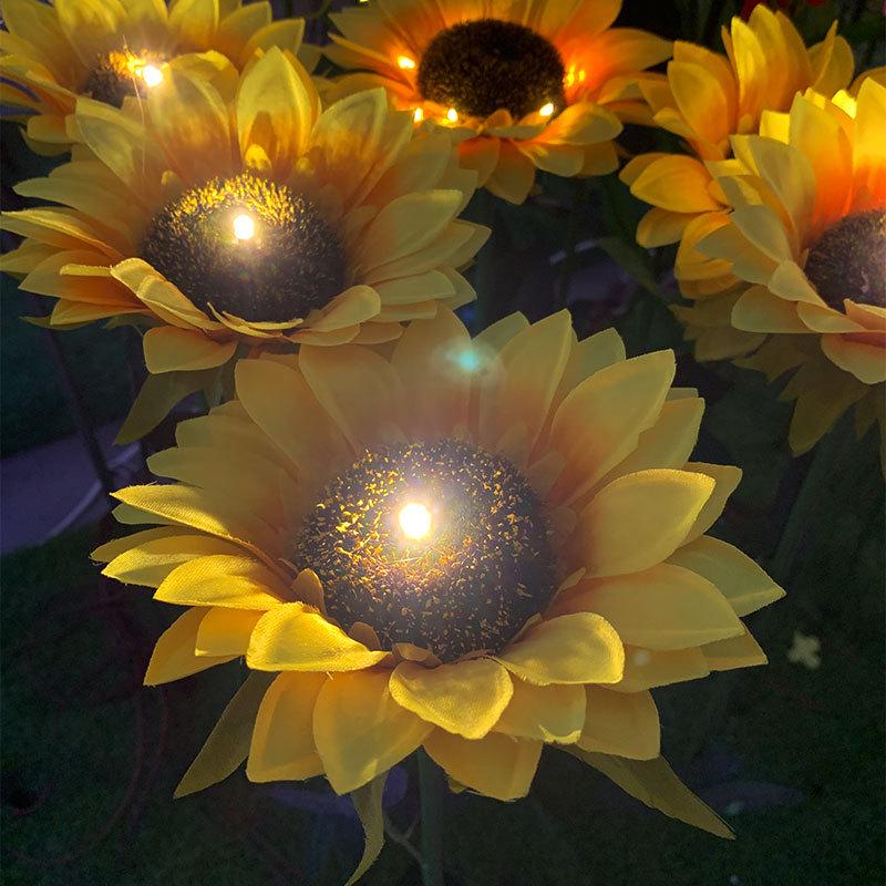 Sunflower Ground Stake Lamp for Outdoor Lawn and Landscape Lighting Decoration
