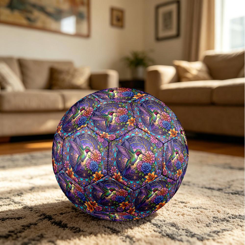 1pc Hummingbird Garden Glass Durable Size 5 Soccer Ball Professional Match Training Football Indoor &Outdoor Sports Ball P60154