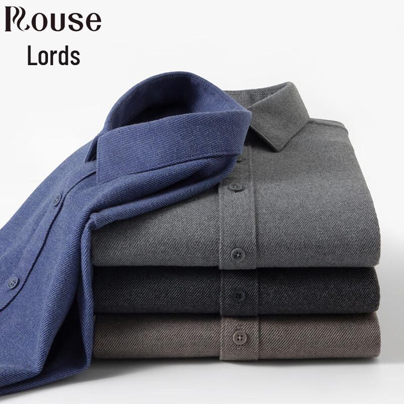 

Мужская рубашка LOZ со смесовой шерстью, пригодная для машинной стирки, в стиле business casual, с длинным рукавом XXL