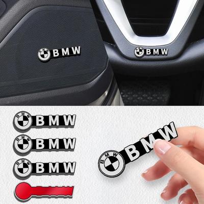 Für BMW Auto Aluminium Audio Aufkleber Auto Logo Innen Lautsprecher Dekoration Zubehör Für BMW 4er Serie F33 F36 M4 420d 420i 425d 430i 4