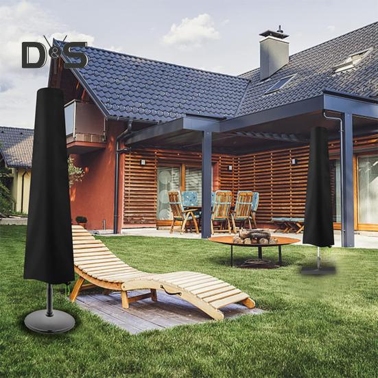 Terrassenschirm-Regenschutz, wasserdicht, Oxford-Stoff, verstellbarer Kordelzug, für den Außenbereich, Garten, Hof, Markt, Sonnenschirm, Staub, Schnee, Sonnenschutz, Abdeckung