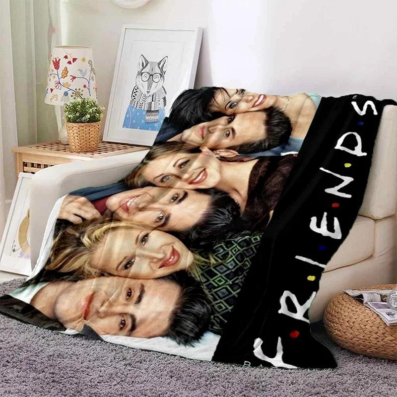 Cozy F-Friends Comedy Movie Characters Flannel Blanket for Beds Room Decoration Picnic - Customizable Gift Blanket