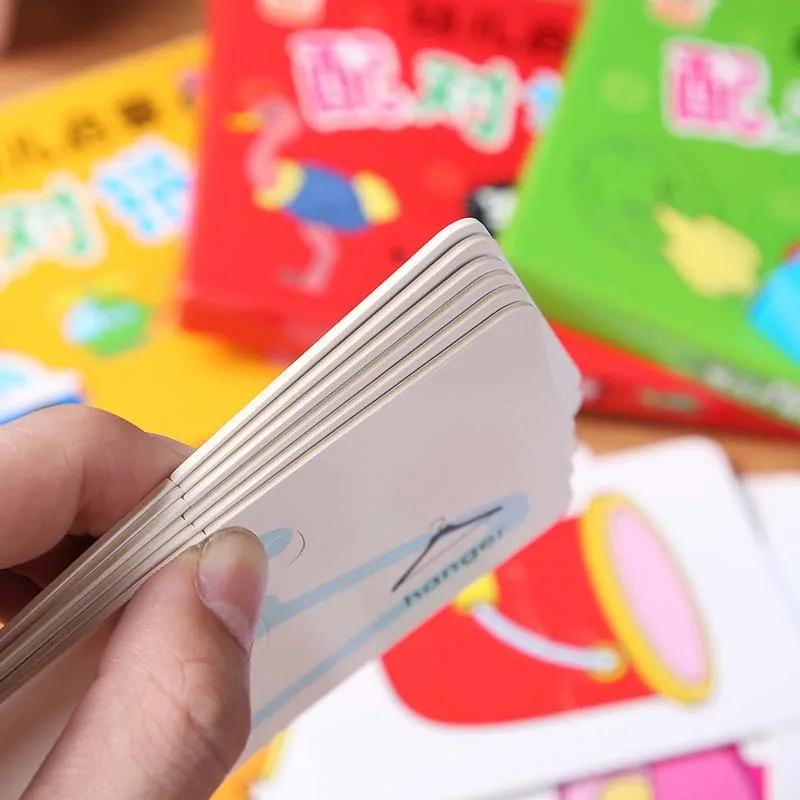 Montessori Toddler Puzzle Cards Toys For Kids Cognitive Fruit Animal Matching Puzzle Games Children Learning Educational Puzzle