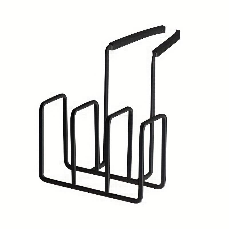 

1 шт. Изящный белый органайзер для кухонного смесителя из углеродистой стали, нержавеющий, противоскользящий, настенная полка для хранения губок и тряпок с дренажем чёрный