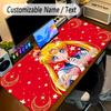 Large Mouse PadSailor Moon Custom Name Text Personalized Desk Mat Non Slip Gaming Pad