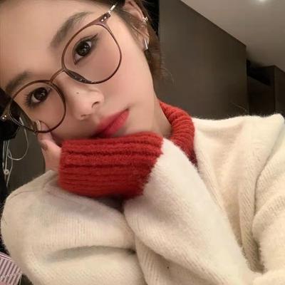Anti Blue Eyeglasses Korean Retro Round Anti Radiation Glasses Metal Frame Eyeglasses For Women/Men