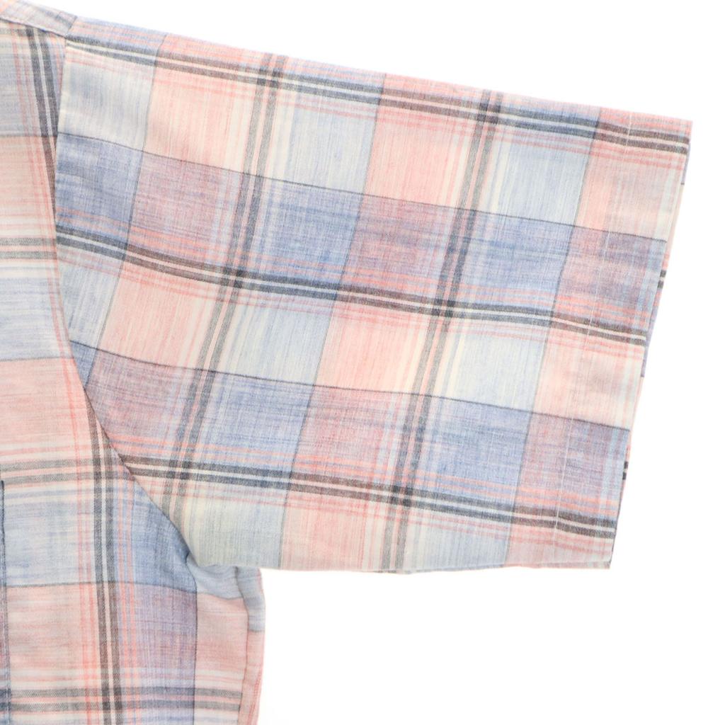 Golden Key 70s Vintage Check Pattern Short Sleeve Shirt M Multi Men's Used