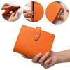 A7 Orange Wallet Leather Binder 6 Ring Binder With 45 Sheets PU Clip-on Notebook Faux leather Loose Leaf Notebook