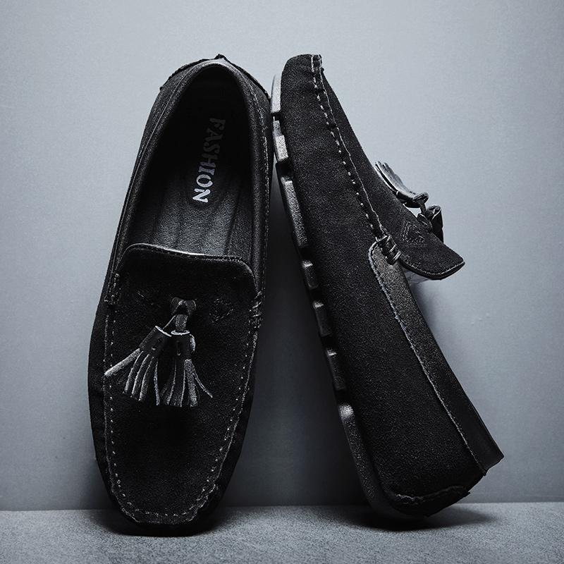 Fashion New Men Loafers Soft Moccasins Summer Shoes Man High Quality Mens Shoes Casual Suede Leather Driving Flats Italian Walking Shoes