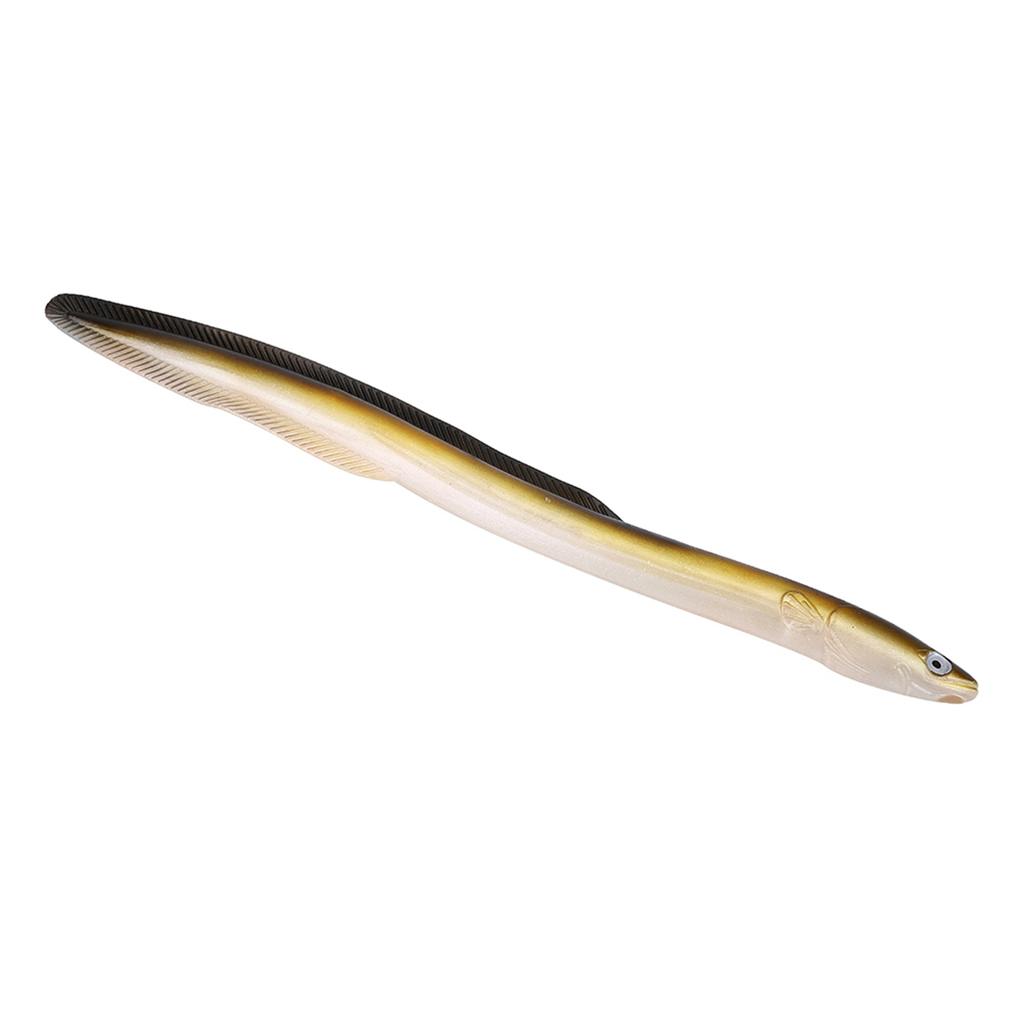 1PC Big Soft Eel shaped PVC Fishing Simulation Artificial Swimming Bait