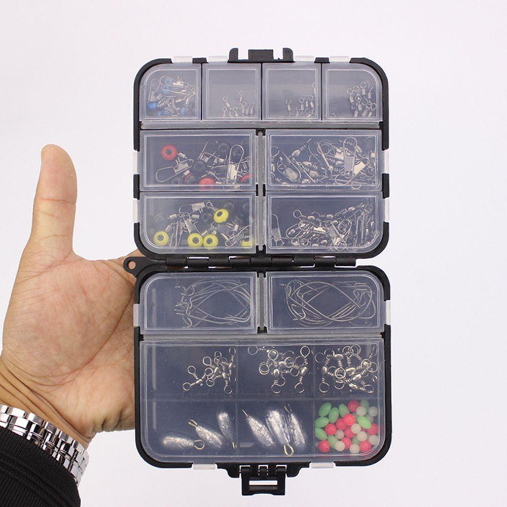 Snaps Outdoor Hooks Sinker Swivels Bead Fishing Tackle Boxes Tackle 160pcs Kit Fishing Tool