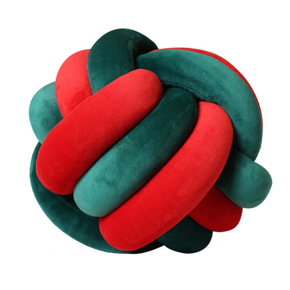 Knot Ball Throw Pillow Plush Soft Aesthetic Cushion Stress Relieving Decorative Two-Color Knotted Pillow for Sofa Bed Car Decor