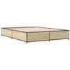 VidaXL Bed Frames Sonoma Oak 120x200 Cm Engineered Wood and Metal, Bed, Guest Bed, Double Bed, Bedroom Furniture 3279848