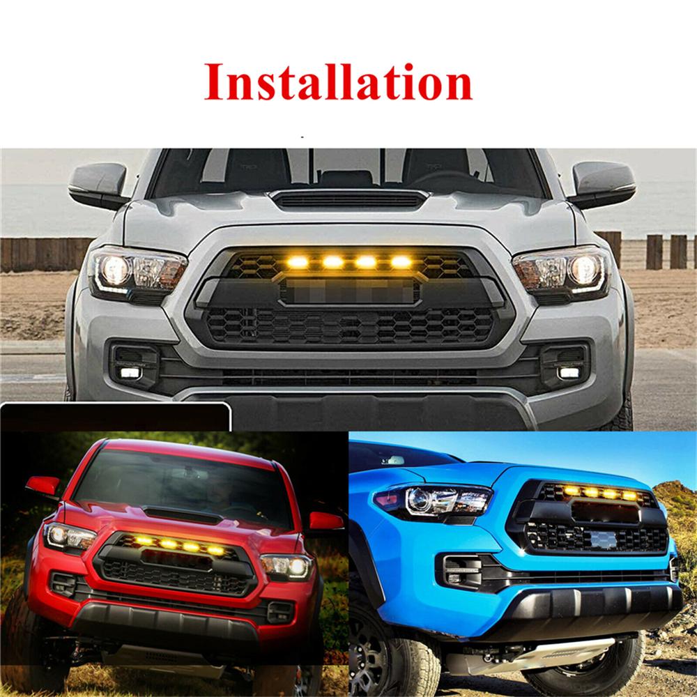 5x Smoke Lens Front Grille LED Lights Amber For Ford F150 F250 F350 Raptor Style