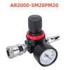 EU AR2000 Filettatura 1/4" BSP Regolatore di Pressione per Compressore d'Aria Pneumatico Valvola di Riduzione Raccordi Connettori 4MM 6MM 8MM 10MM 12MM