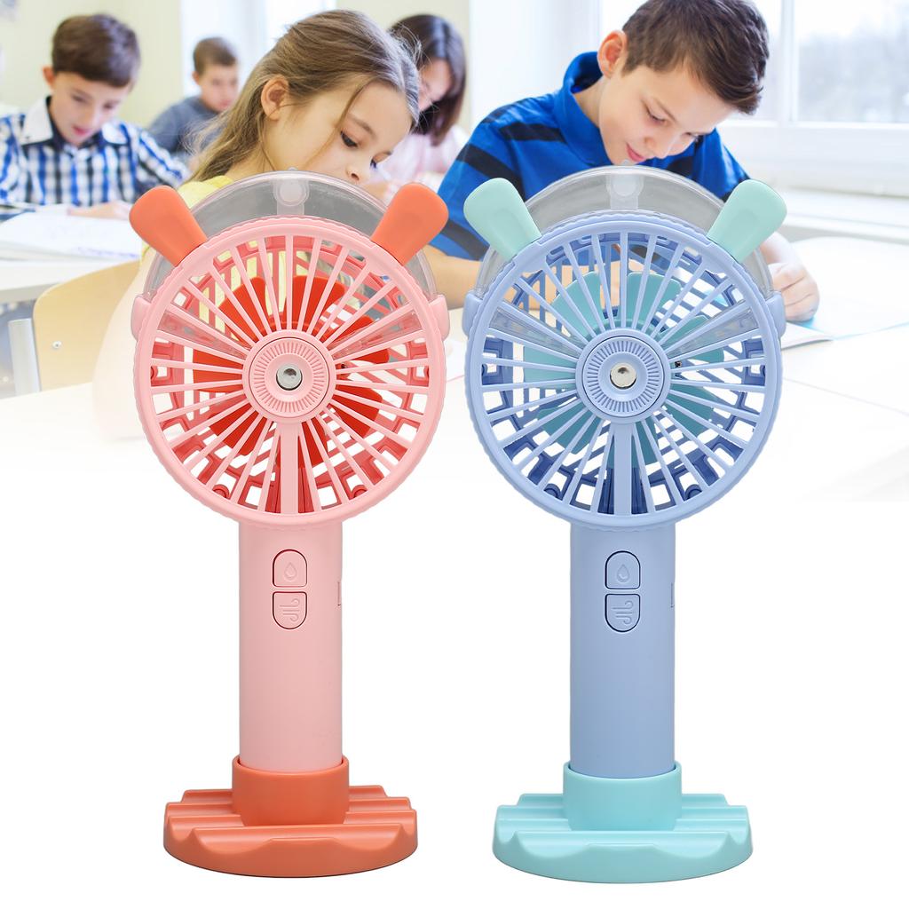 Ventilator de mână Pulverizare automată Încărcare USB Design grilă umanizat Zgomot redus 3 viteze Ventilator portabil