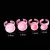 100pcs Plastic Portable Simple Microblading Nail Tattoo Ink Pigment Eyelash Glue Holder Ring for Eyelash Extension Tools
