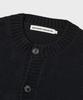 Branded Brushed Alpaca Cardigan [Black]