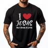 Funny I Love Jesus But I Drink A Little Christian Lovers Graphic T Shirts Men Cotton Mens Clothing Birthday