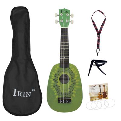 21in Kiwi Pattern Concerts Ukuleles Bag + Strap + String + Tuning Clip Handmade Carving Dapper