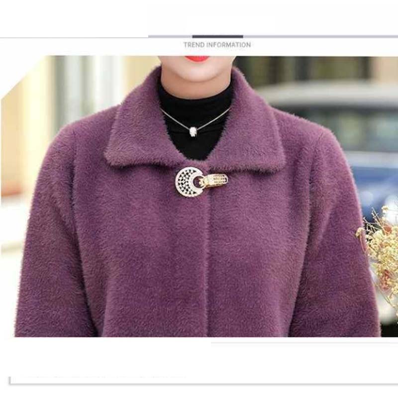 WTEMPO Imitation Mink Fur Coat Women Winter Style Slim Fashion Stand-up Collar Mink Coat Short