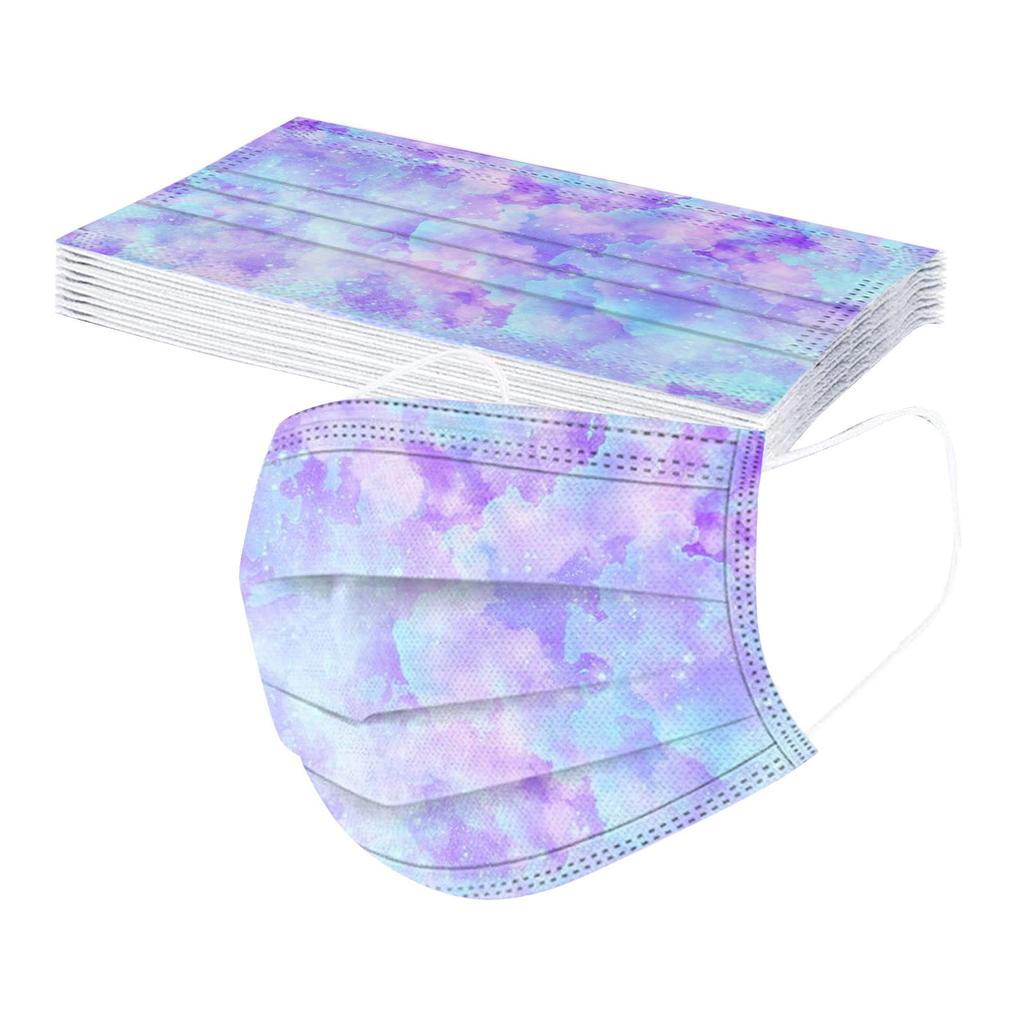 10PC Children Tie- Gradient Printed Three-Layer Dust-Proof Disposable Mask